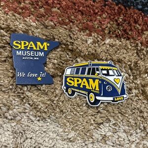SPAM Magnet Set of 2 Spam Museum MN state & Spam VW Van NWT Spam Brand